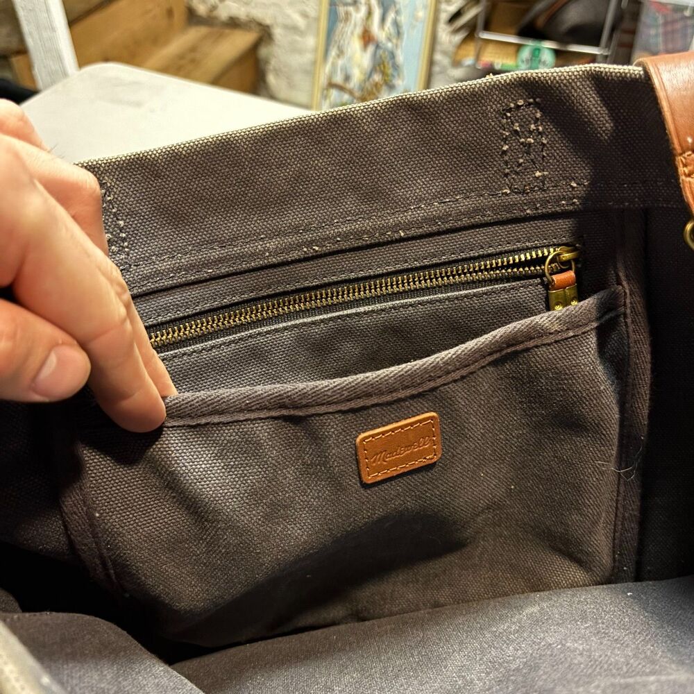 Madewell Gray Canvas Transport Tote - Picture 10 of 14